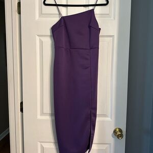 Elegant Purple Spaghetti Strap Dress